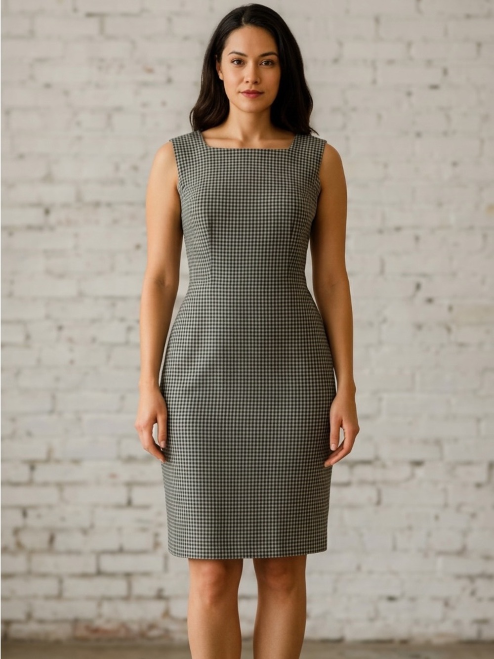 Calvin Klein Black and White Sheath Dress